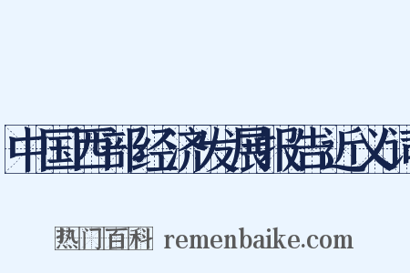 中国西部经济发展报告近义词是什么意思的图片